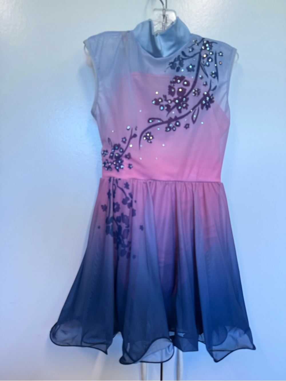 Gorgeous Ombre dance costume.  Frozen theme.  Asian floral. Halloween.